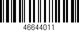 Código de barras (EAN, GTIN, SKU, ISBN): '46644011'