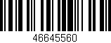 Código de barras (EAN, GTIN, SKU, ISBN): '46645560'