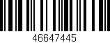 Código de barras (EAN, GTIN, SKU, ISBN): '46647445'