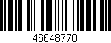 Código de barras (EAN, GTIN, SKU, ISBN): '46648770'