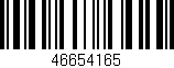 Código de barras (EAN, GTIN, SKU, ISBN): '46654165'