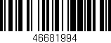 Código de barras (EAN, GTIN, SKU, ISBN): '46681994'