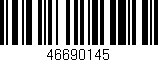 Código de barras (EAN, GTIN, SKU, ISBN): '46690145'