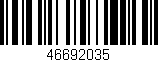 Código de barras (EAN, GTIN, SKU, ISBN): '46692035'