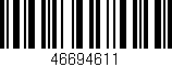 Código de barras (EAN, GTIN, SKU, ISBN): '46694611'