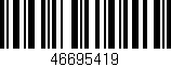 Código de barras (EAN, GTIN, SKU, ISBN): '46695419'