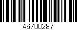 Código de barras (EAN, GTIN, SKU, ISBN): '46700287'