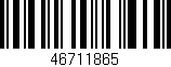 Código de barras (EAN, GTIN, SKU, ISBN): '46711865'