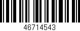 Código de barras (EAN, GTIN, SKU, ISBN): '46714543'