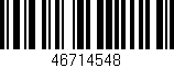 Código de barras (EAN, GTIN, SKU, ISBN): '46714548'