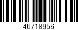Código de barras (EAN, GTIN, SKU, ISBN): '46718956'