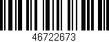 Código de barras (EAN, GTIN, SKU, ISBN): '46722673'