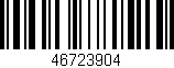 Código de barras (EAN, GTIN, SKU, ISBN): '46723904'