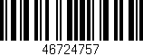 Código de barras (EAN, GTIN, SKU, ISBN): '46724757'
