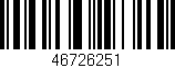 Código de barras (EAN, GTIN, SKU, ISBN): '46726251'