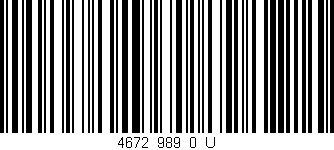 Código de barras (EAN, GTIN, SKU, ISBN): '4672_989_0_U'