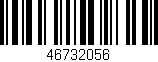 Código de barras (EAN, GTIN, SKU, ISBN): '46732056'