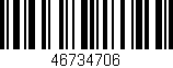 Código de barras (EAN, GTIN, SKU, ISBN): '46734706'