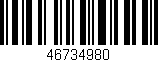 Código de barras (EAN, GTIN, SKU, ISBN): '46734980'