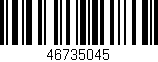Código de barras (EAN, GTIN, SKU, ISBN): '46735045'