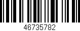 Código de barras (EAN, GTIN, SKU, ISBN): '46735782'