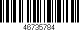 Código de barras (EAN, GTIN, SKU, ISBN): '46735784'