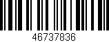 Código de barras (EAN, GTIN, SKU, ISBN): '46737836'