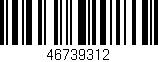 Código de barras (EAN, GTIN, SKU, ISBN): '46739312'
