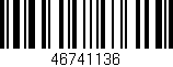 Código de barras (EAN, GTIN, SKU, ISBN): '46741136'
