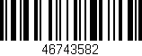 Código de barras (EAN, GTIN, SKU, ISBN): '46743582'