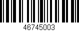 Código de barras (EAN, GTIN, SKU, ISBN): '46745003'