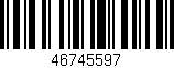 Código de barras (EAN, GTIN, SKU, ISBN): '46745597'
