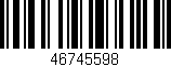 Código de barras (EAN, GTIN, SKU, ISBN): '46745598'