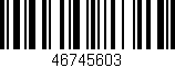 Código de barras (EAN, GTIN, SKU, ISBN): '46745603'