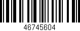 Código de barras (EAN, GTIN, SKU, ISBN): '46745604'