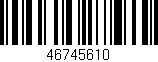 Código de barras (EAN, GTIN, SKU, ISBN): '46745610'