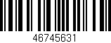 Código de barras (EAN, GTIN, SKU, ISBN): '46745631'