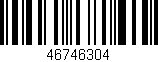 Código de barras (EAN, GTIN, SKU, ISBN): '46746304'