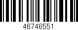 Código de barras (EAN, GTIN, SKU, ISBN): '46746551'