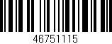 Código de barras (EAN, GTIN, SKU, ISBN): '46751115'