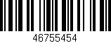 Código de barras (EAN, GTIN, SKU, ISBN): '46755454'