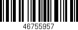 Código de barras (EAN, GTIN, SKU, ISBN): '46755957'
