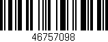 Código de barras (EAN, GTIN, SKU, ISBN): '46757098'
