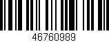 Código de barras (EAN, GTIN, SKU, ISBN): '46760989'