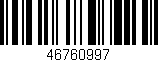 Código de barras (EAN, GTIN, SKU, ISBN): '46760997'