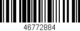 Código de barras (EAN, GTIN, SKU, ISBN): '46772884'