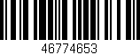 Código de barras (EAN, GTIN, SKU, ISBN): '46774653'