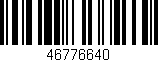 Código de barras (EAN, GTIN, SKU, ISBN): '46776640'
