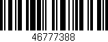 Código de barras (EAN, GTIN, SKU, ISBN): '46777388'