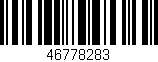Código de barras (EAN, GTIN, SKU, ISBN): '46778283'